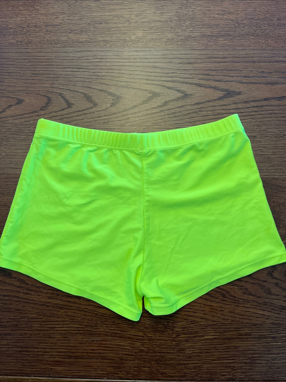 Neon Lime Mens Square Cut Athletic Bathing Suit ( Best fit 34 waist )